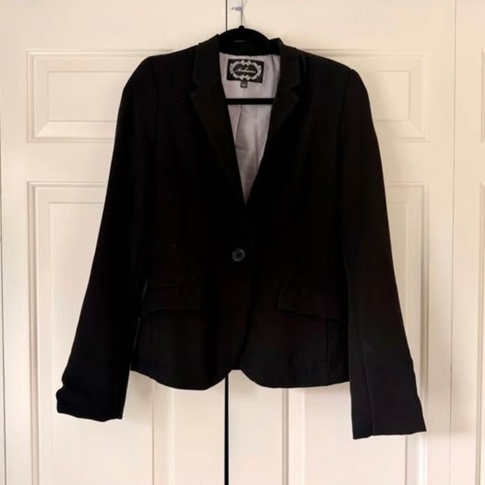 Ambiance Black One-Button Blazer Women’s Large